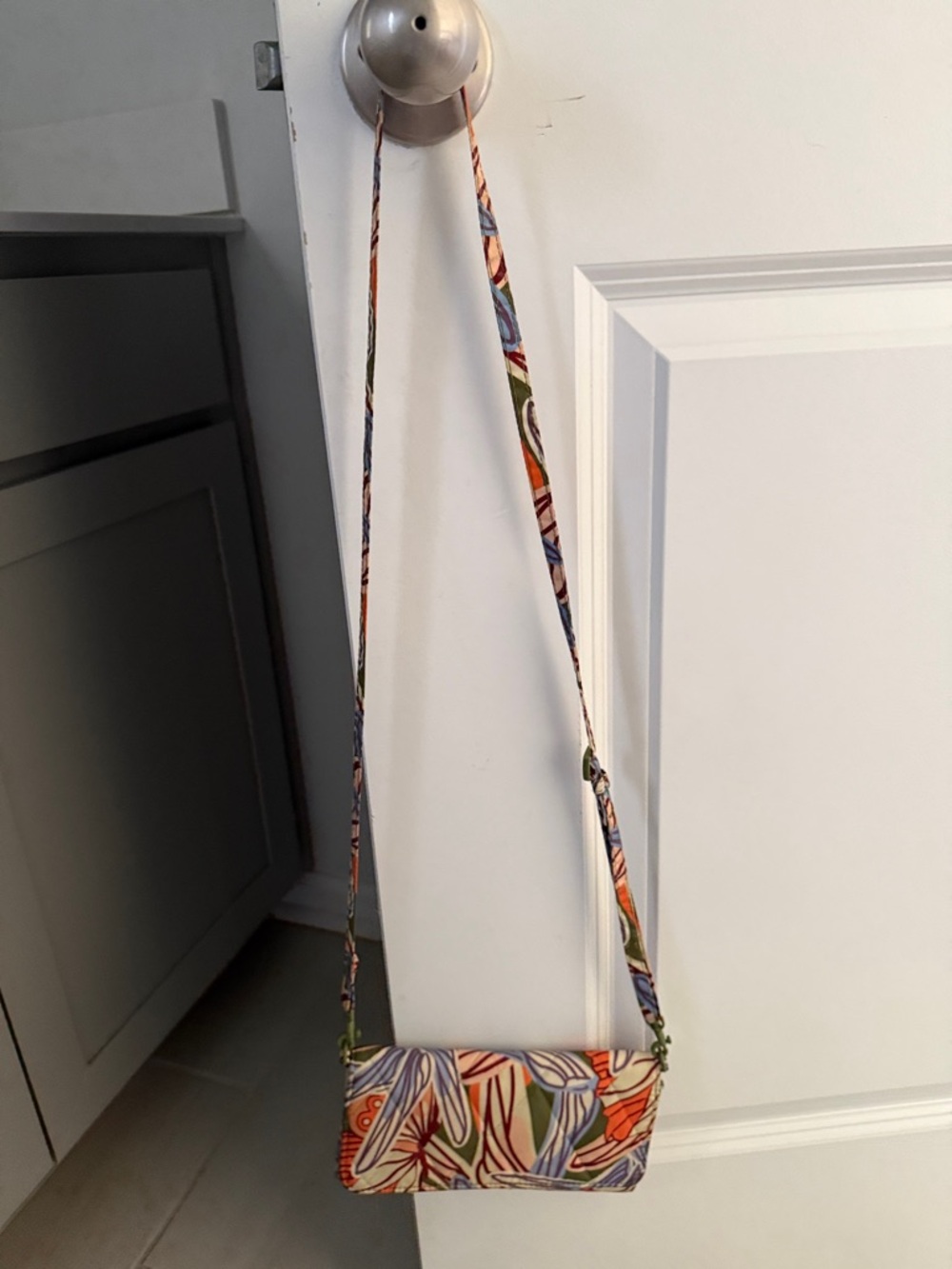 Vera Bradley Orange Purple Green Floral Crossbody